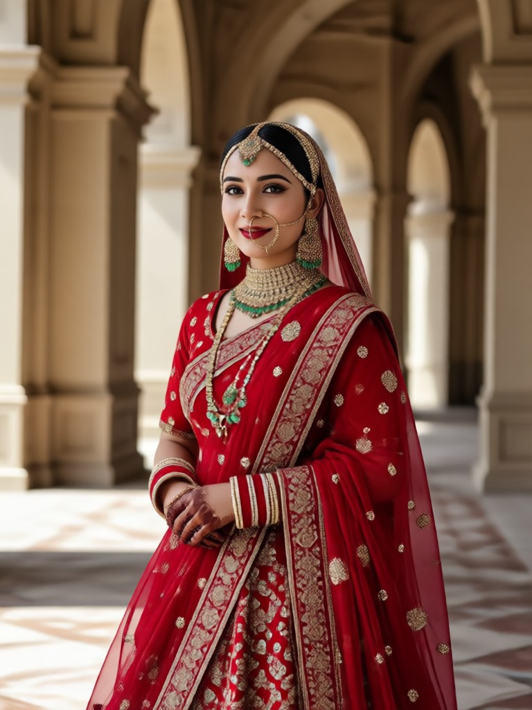 Einfache Chikankari-Kurta-Anprobe