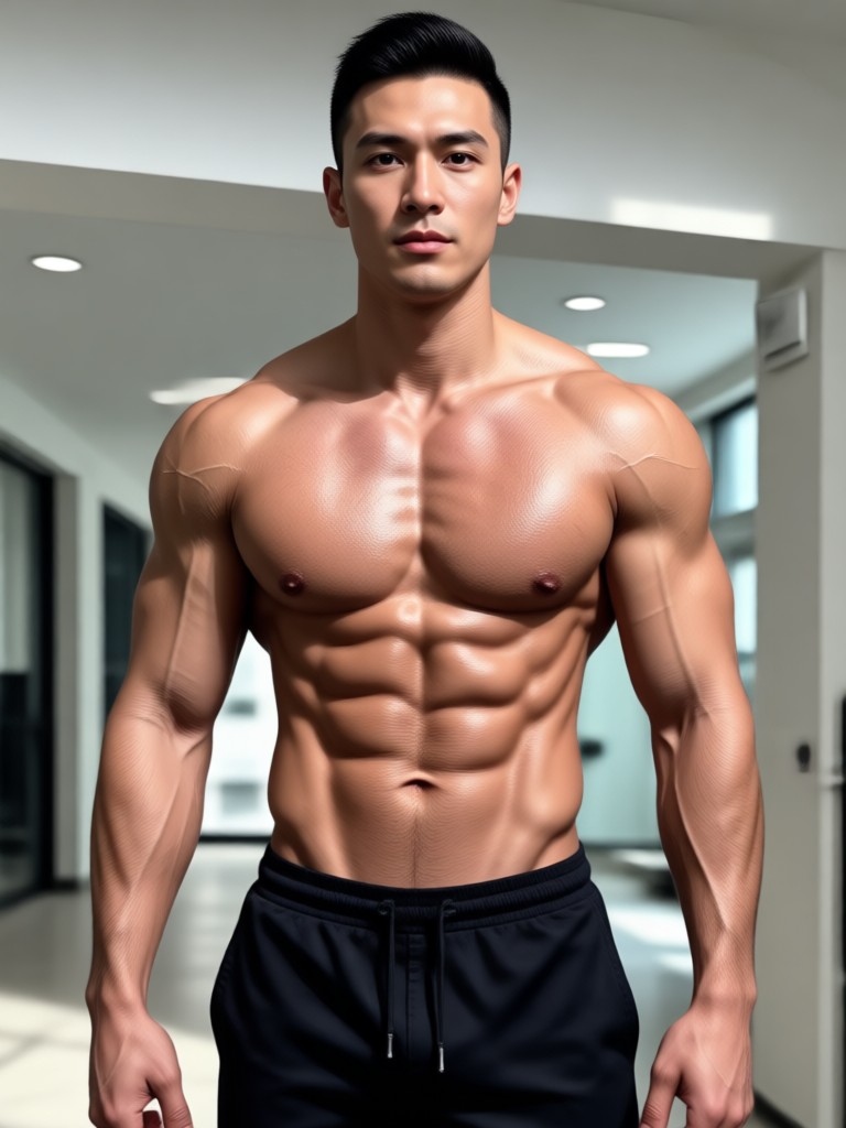 Sixpack AI Transformation mit Brustdefinition