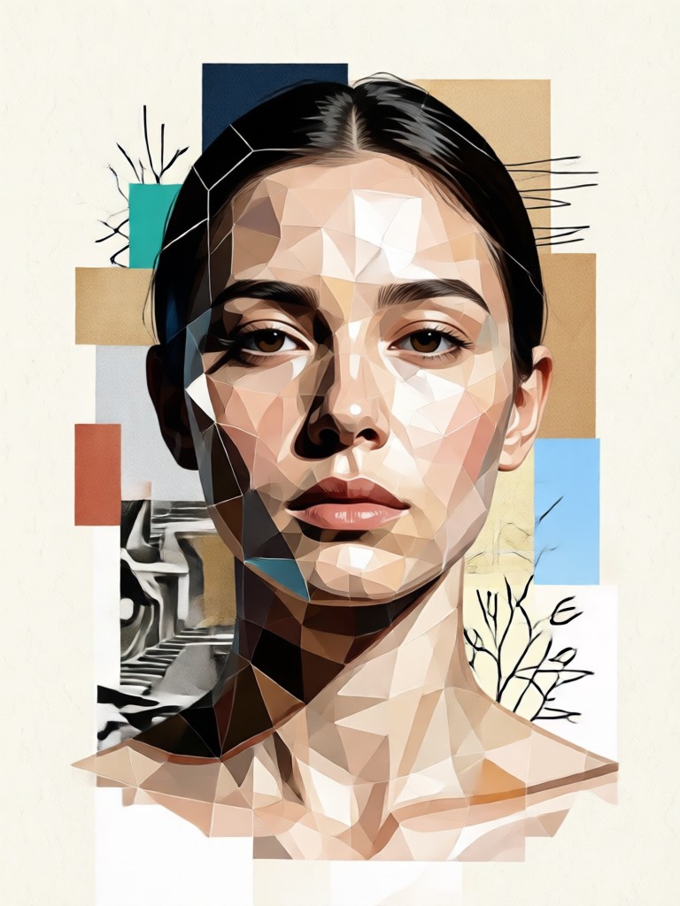 Grid layout portrait collage example