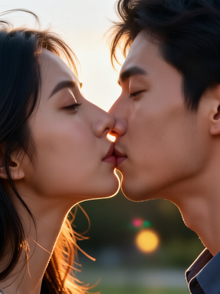 Video ciuman pantai romantis dari foto