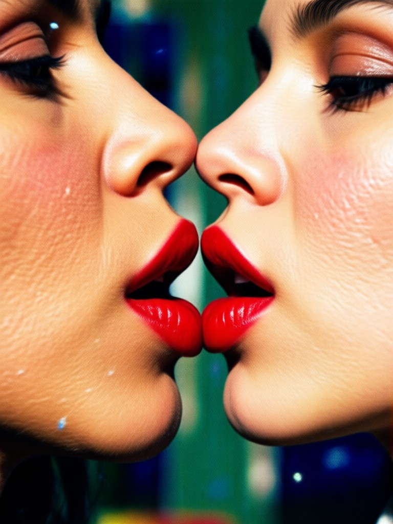 1970s soft focus romantic kiss video
