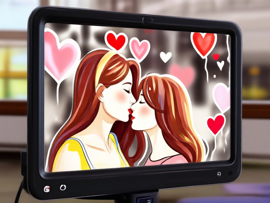AI transforming a still photo into an animated kiss video
