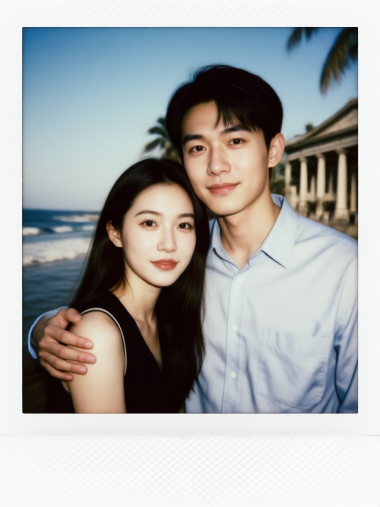 Polaroid generator result with light leak