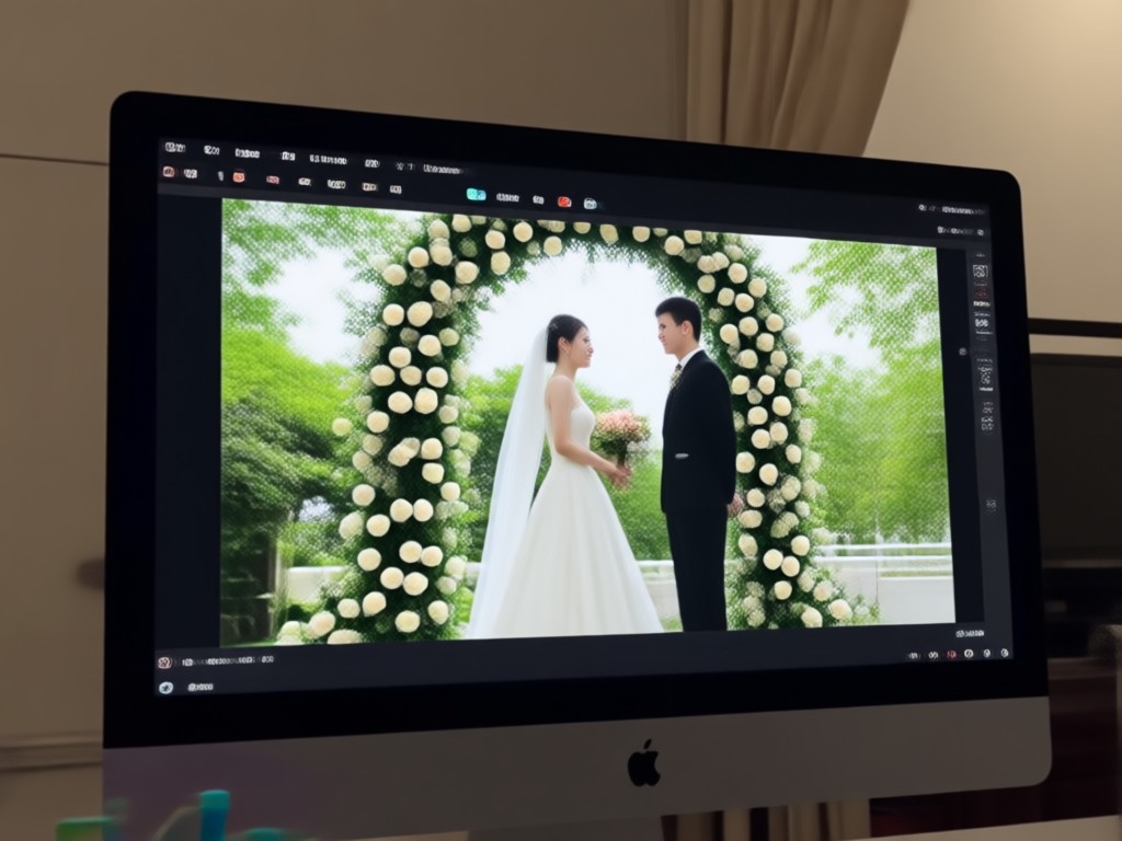 Sobreposição de texto animado elegante em vídeo de casamento