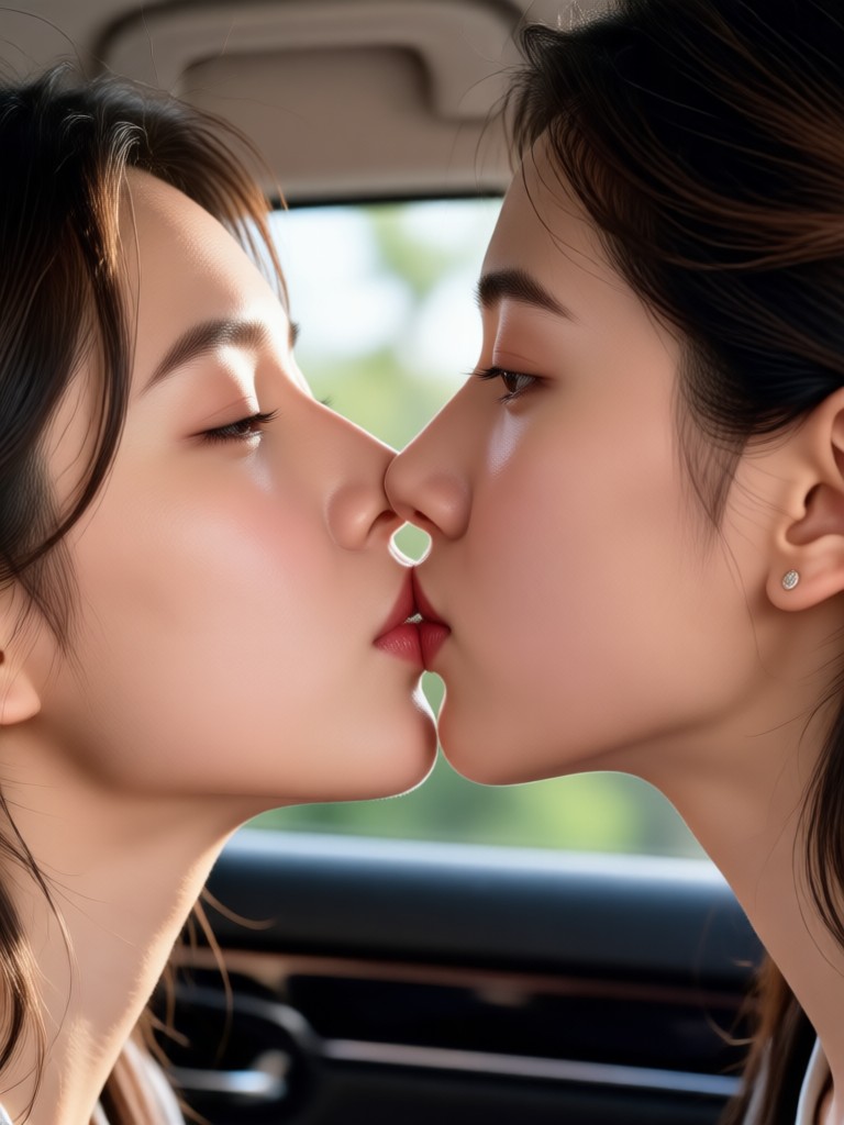 Viral TikTok kiss trend example