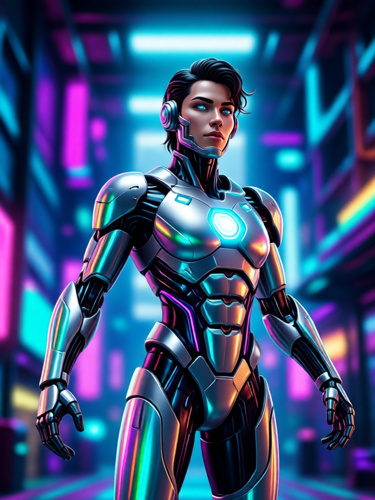 Steampunk adventurer AI action hero in a detailed workshop