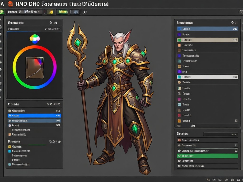 AI DND character generator text input to portrait output