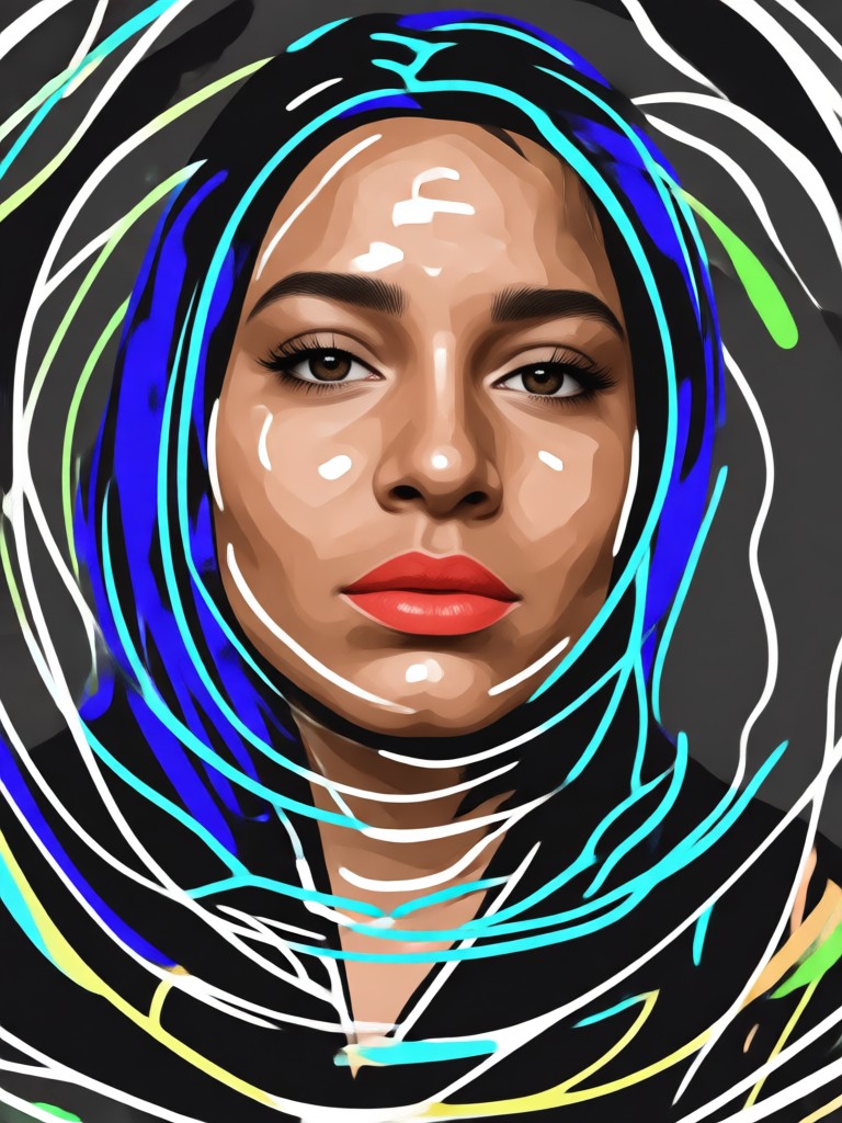 Cinematic portrait of a Latina woman
