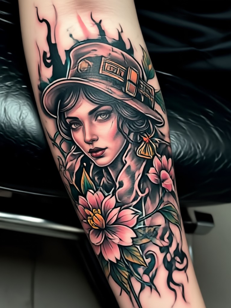 Mobile app showing AI tattoo design generation