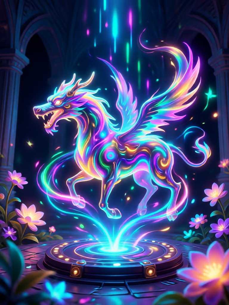 Mythical beast created by AI magic generator