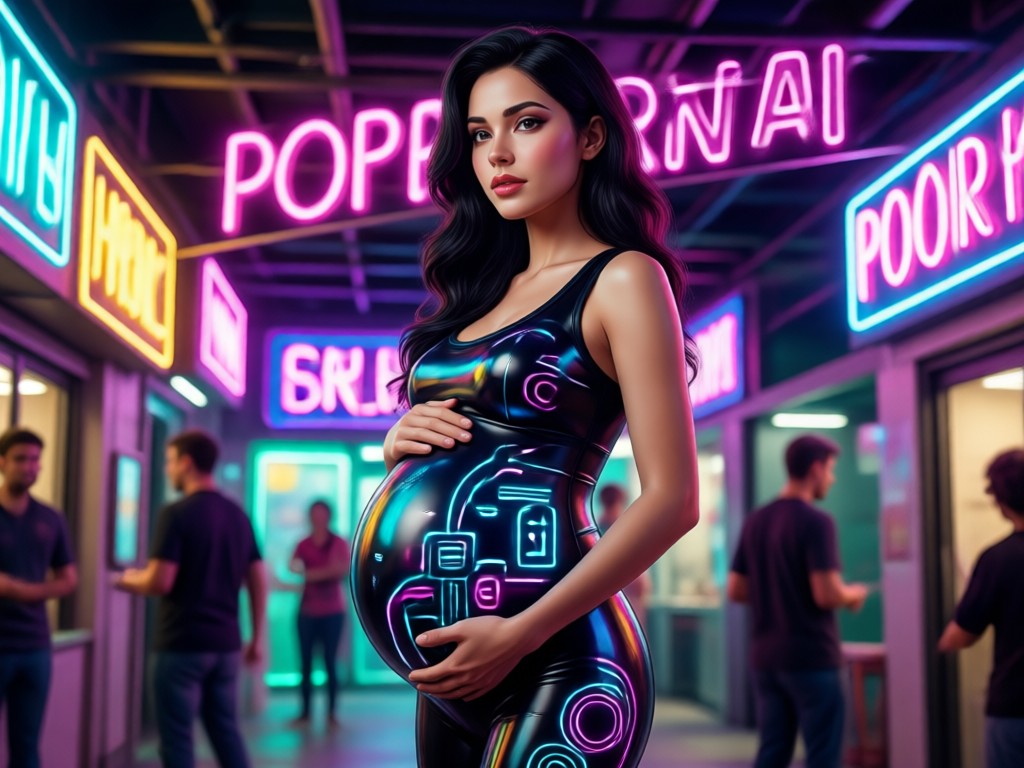 Pregnant AI image to video feature