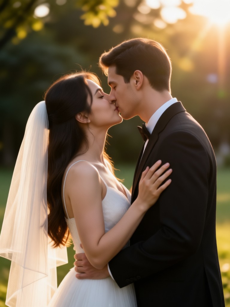 Elegant ballroom dance and kiss video