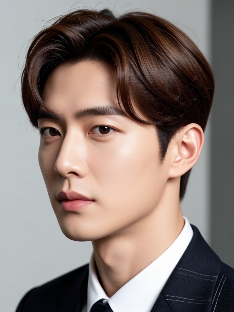 Hasil gaya rambut Korea pendek bertekstur