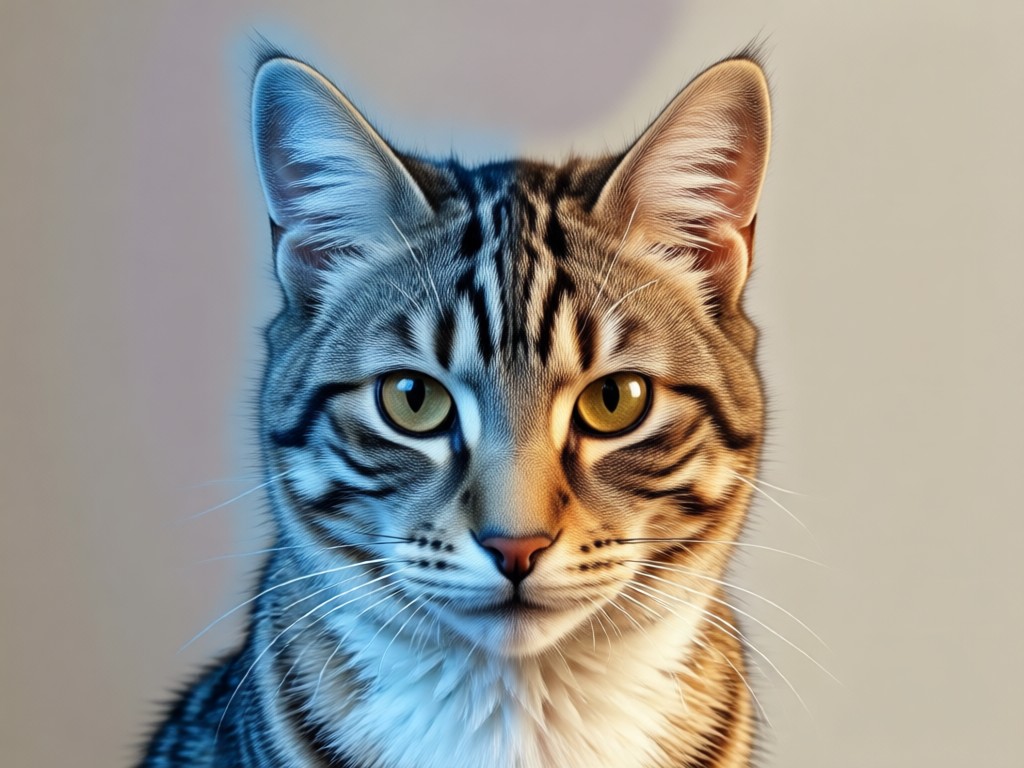 Pantalla de teléfono mostrando el proceso simple de intercambio de rostro animal con un toque
