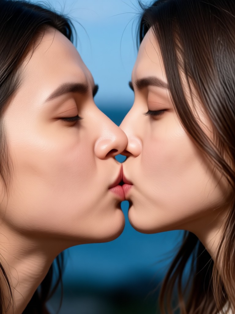 キャラクターのキスアニメーション