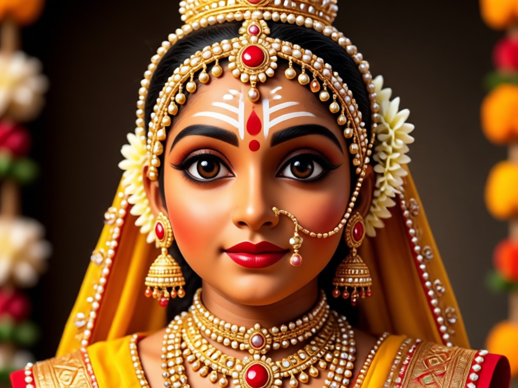 AI generated family Varalakshmi Vratham group portrait
