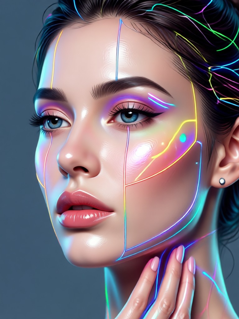 Realistic portrait AI generated woman