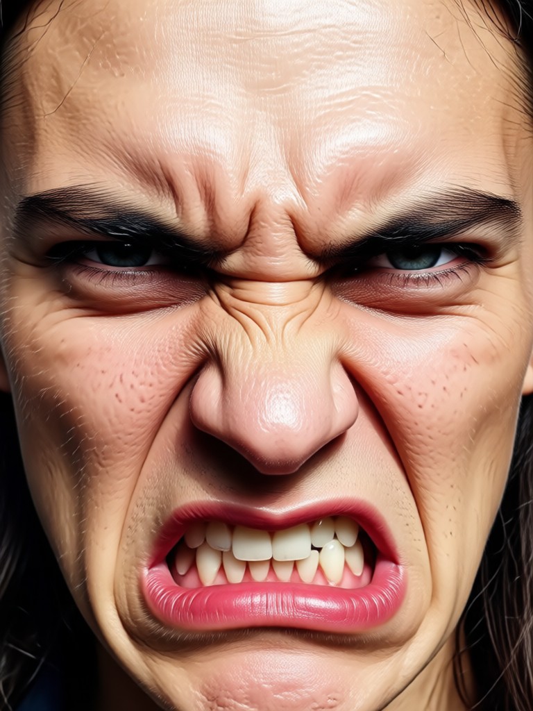 angry face filter transformation example