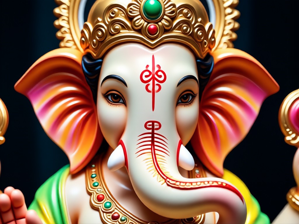 Text to image AI Ganpati creation process