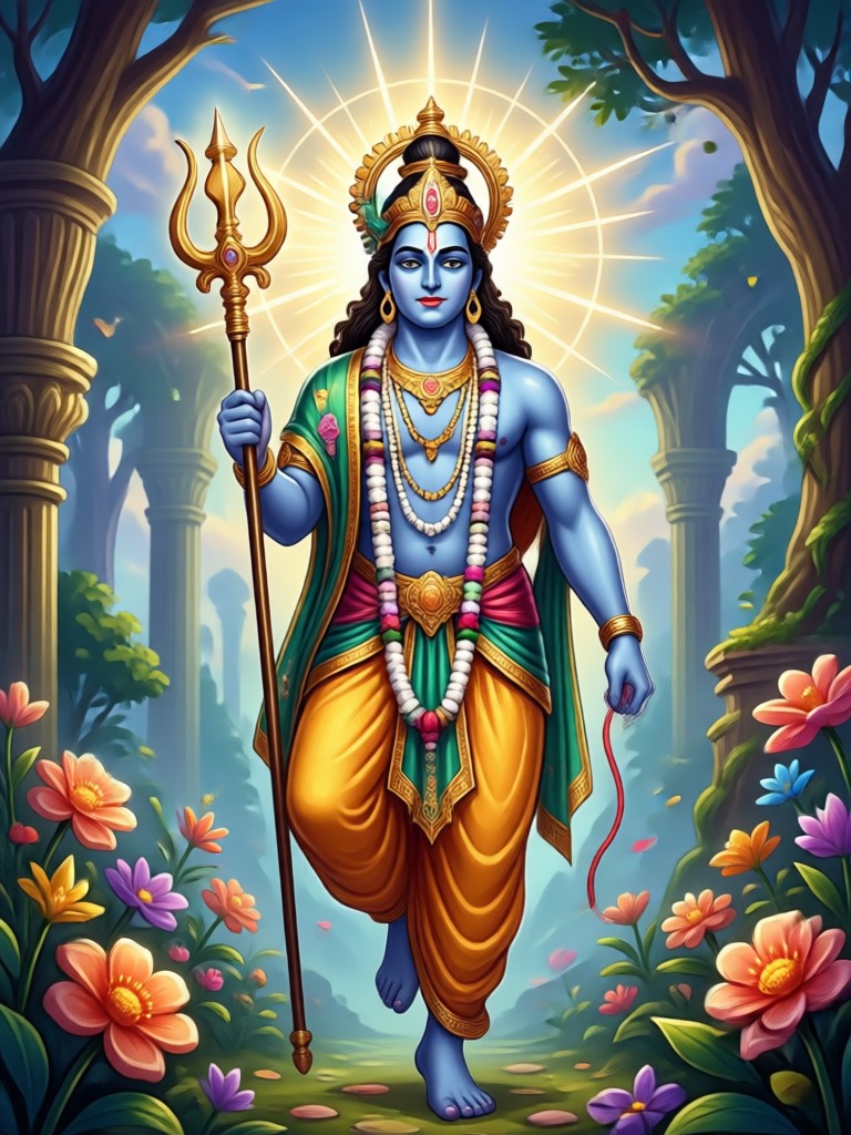 Mobile app interface for AI Krishna art generator
