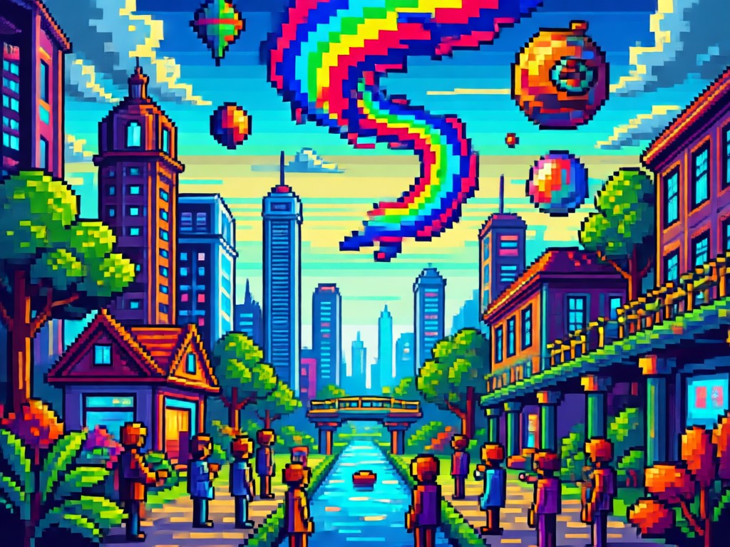 High resolution pixel art export