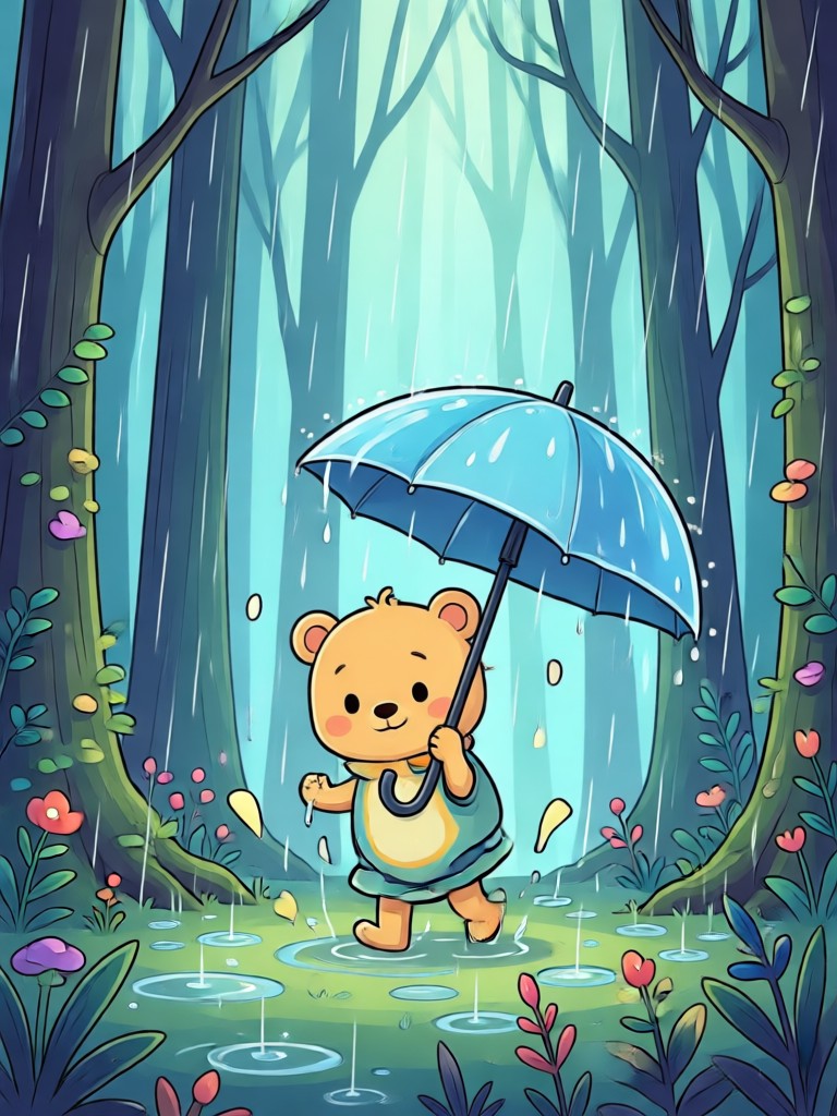 AI generated couple embrace in rain