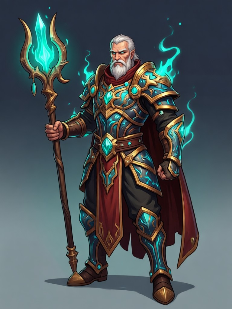 Arte de personaje de Brujo Tiefling de D&D generado por IA