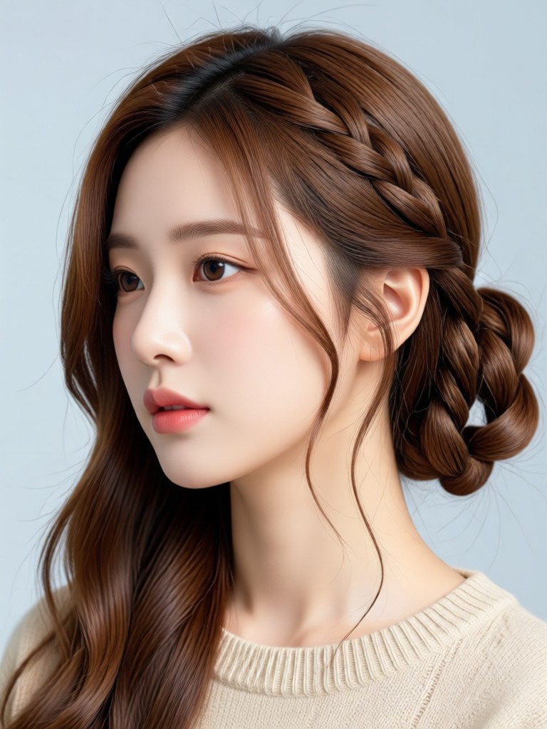 Korean messy textured crop AI hairstyle
