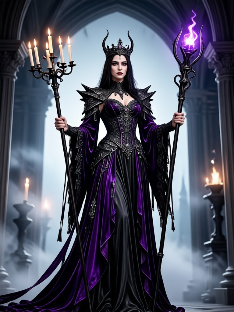 Celtic mythology inspired dark fairy AI portrait