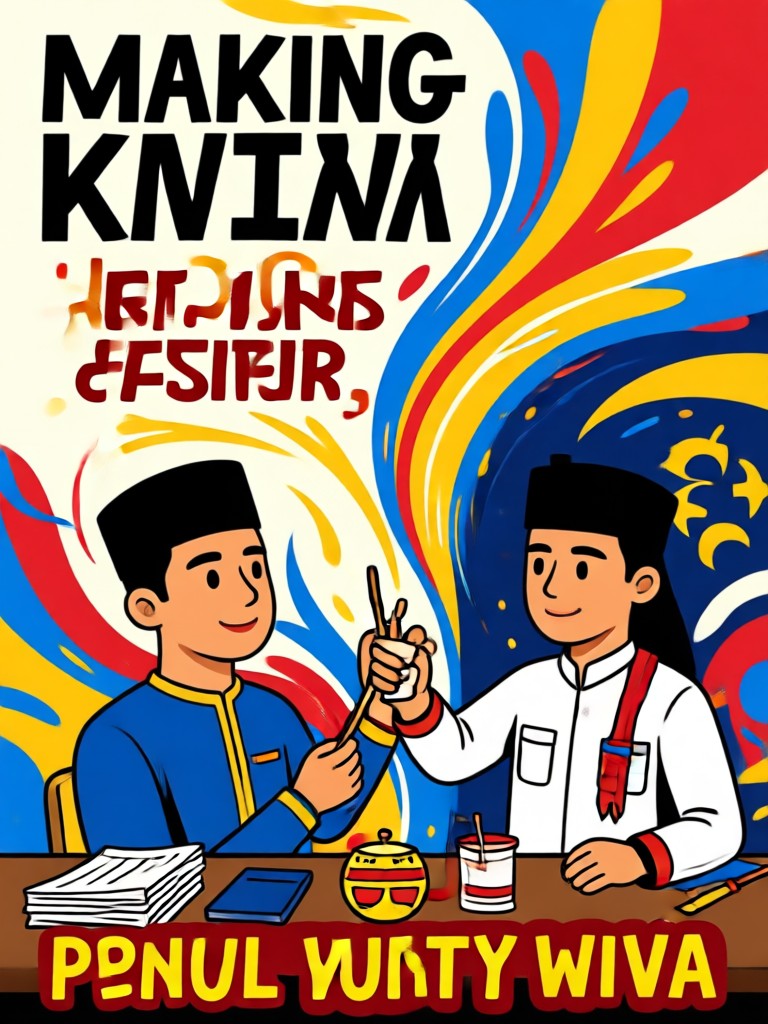 Modern graphic Buwan ng Wika poster for school