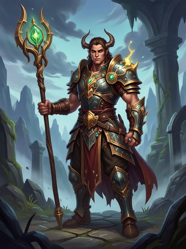AI generated yuan ti pureblood warlock DND art