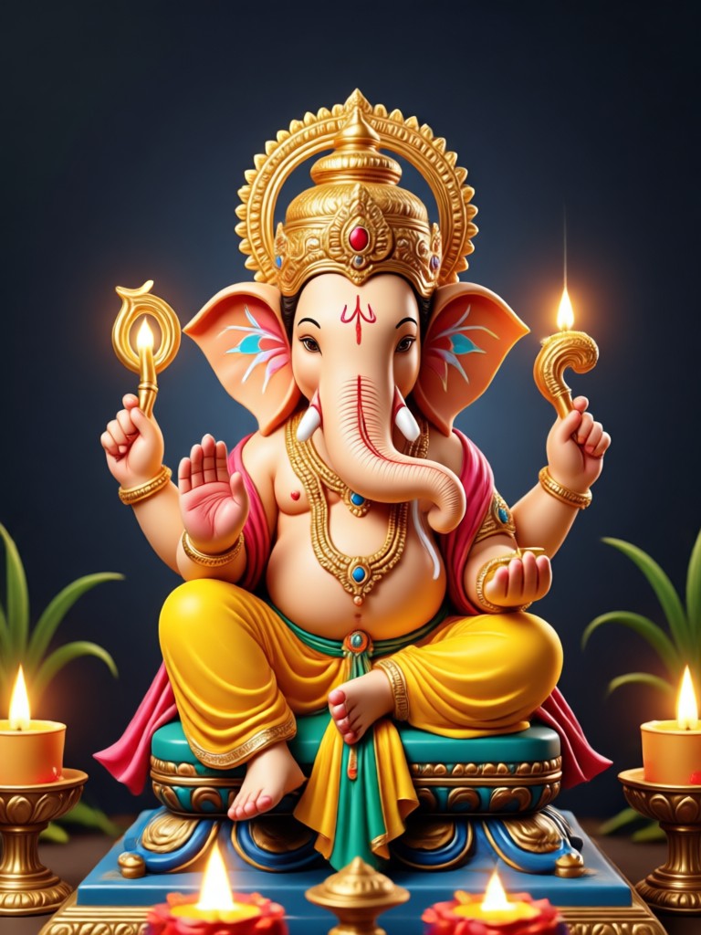 एआई एन्हांस्ड विसर्जन जुलूस फोटो