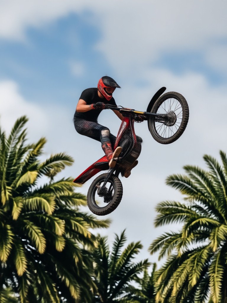 AI generated motocross backflip stunt