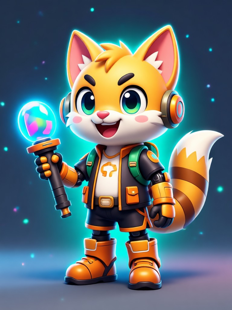 Mascote de jogo arcade estilo anos 80 retrô