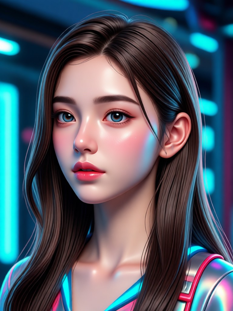 Steampunk themed AI female character design