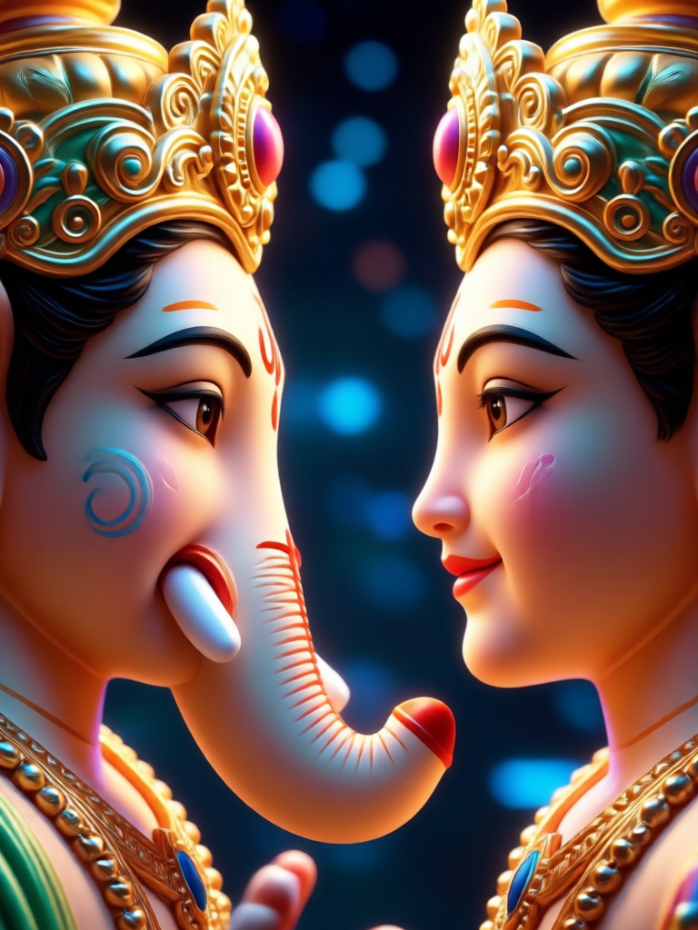 मोबाइल पर एआई गणेश फेस टू फेस फोटो बनाएं