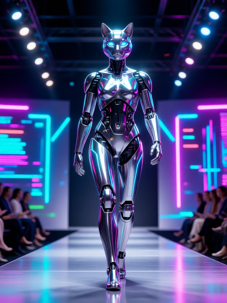브라이덜 패션 AI 캣워크 애니메이션