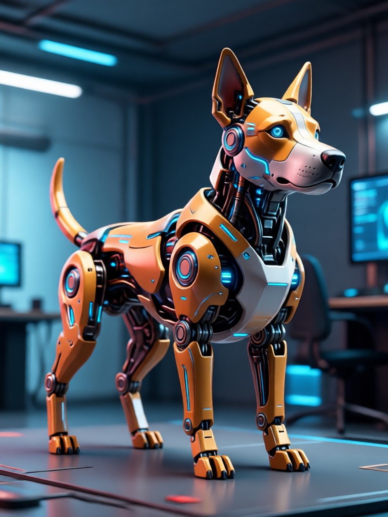 Fantasy wolf hybrid AI generated creature