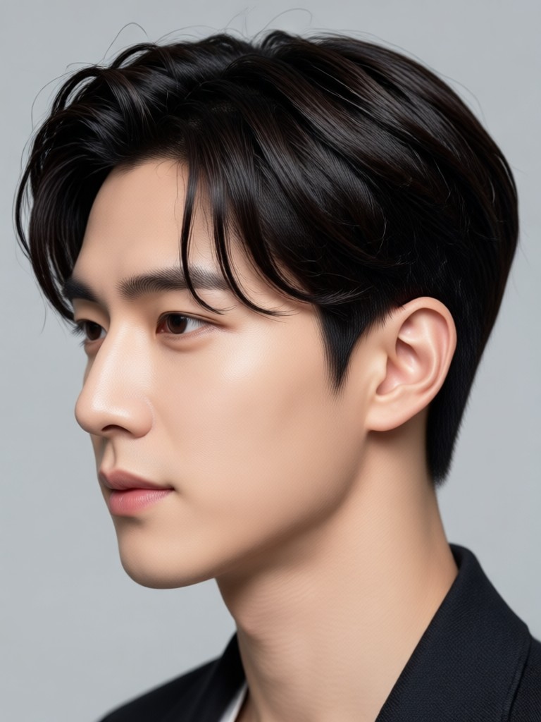Pratinjau gaya Korea undercut rapi