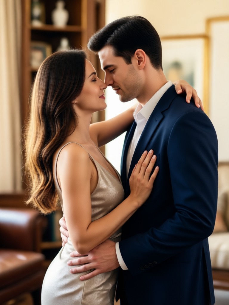 Imagen estilizada de pareja romántica