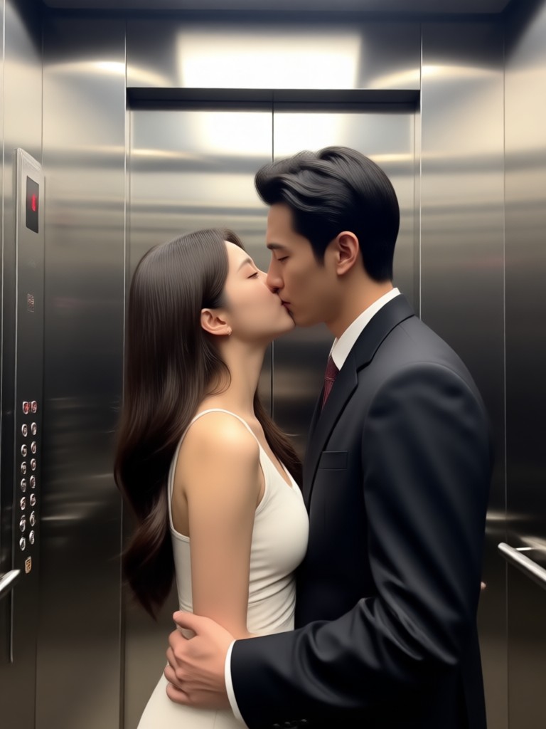 Modern glass elevator first kiss video
