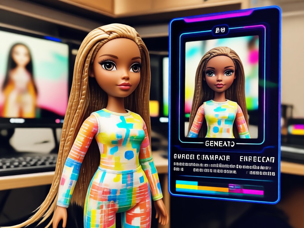 Muñeca Bratz usando varios outfits de moda Y2K