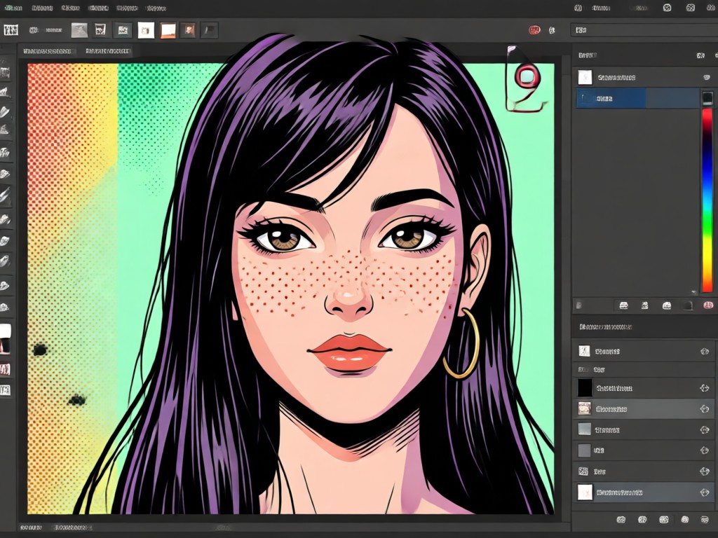 AI 3D comic portrait showing depth and detail