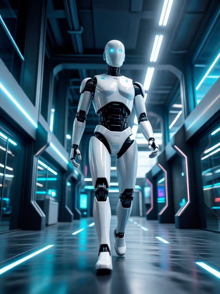 Phone showing AI walking video creation