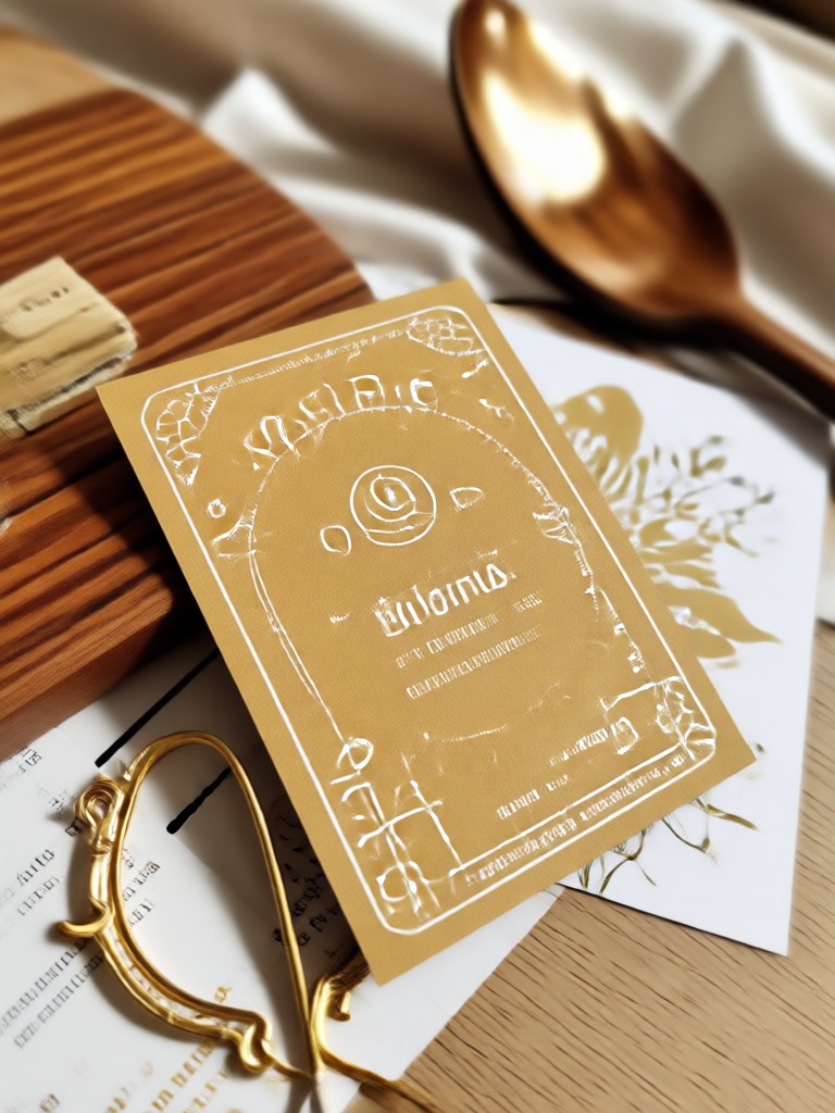Luxury gold foil wedding invitation design