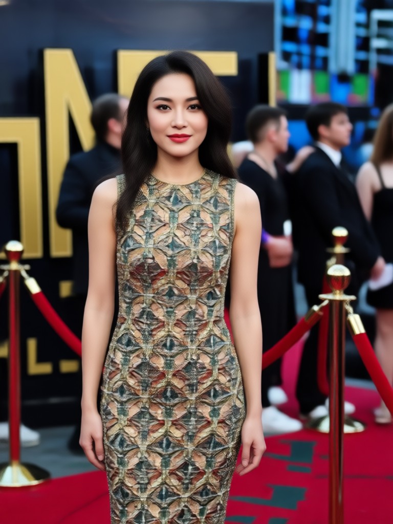 Celebrity style red carpet AI generation