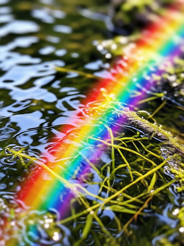 Colorful rainbow portrait effect on person