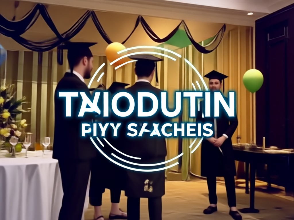 Graduation student creating a party video with heyo
