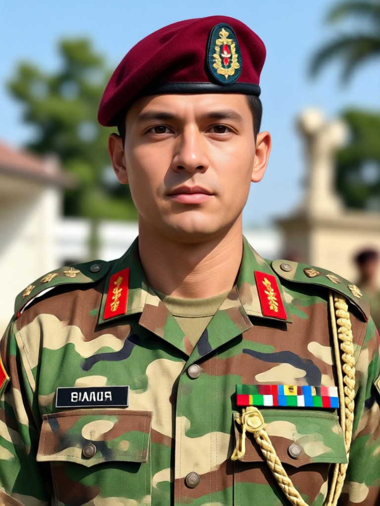 soldier portrait with medals ai