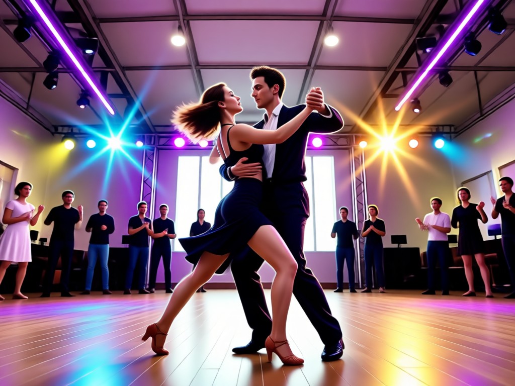 Couple dance video formatted for social media